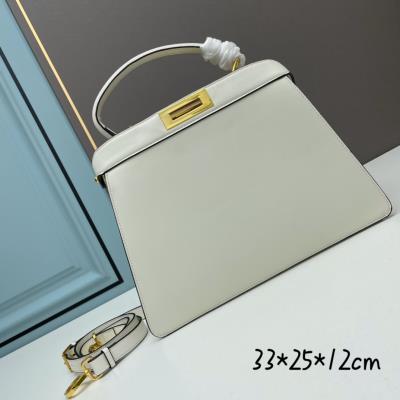 wholesale quality fendi bags peekaboo iseeu white